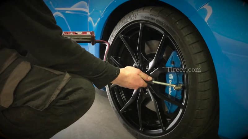 Check tire pressure before alignment