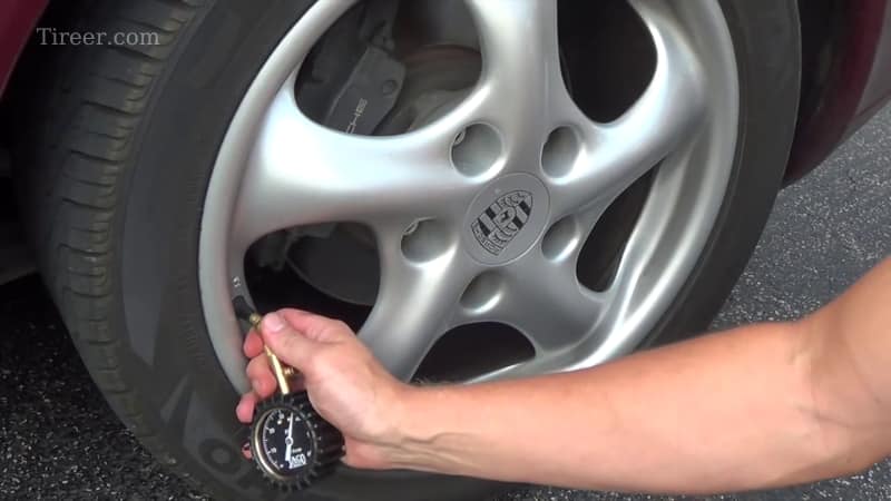 Regularly checking your tire pressure