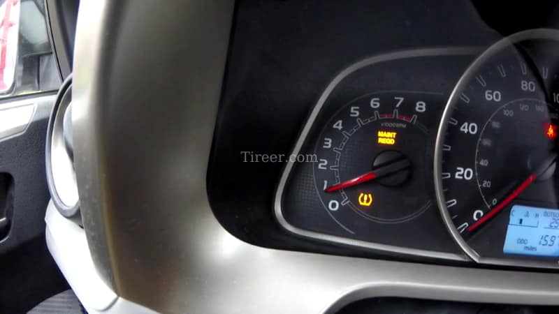 The tire pressure warning light may illuminate in cold weather