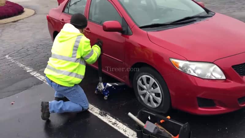 You should call roadside assistance if you cannot tackling the issue of having a flat tire