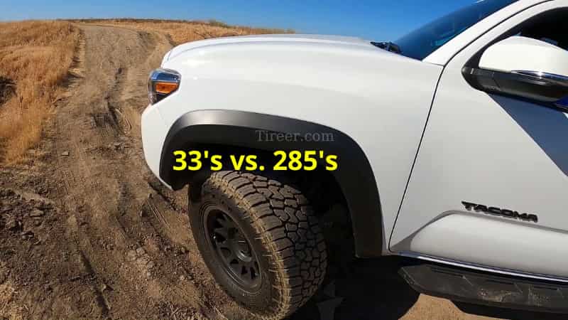 Are 33-inch tires the same as 285?