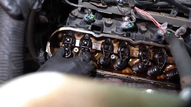 Loose valve train can also cause of a rhythmic clicking noise