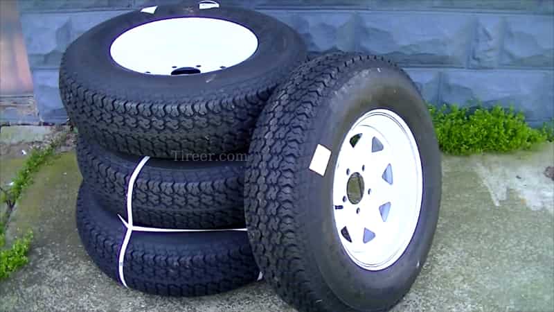 Standard trailer tires are often sold with rims