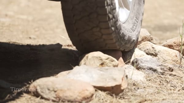 LT tires allow you to drive at lower inflation pressures for added traction over large rocks and sand