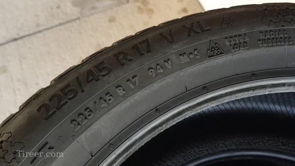 Tire size 225/45R17