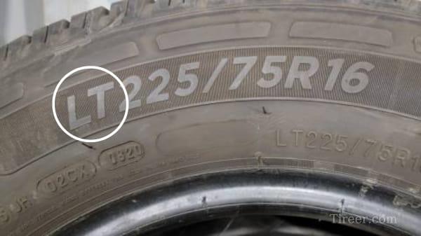 Tire size LT225/75R16